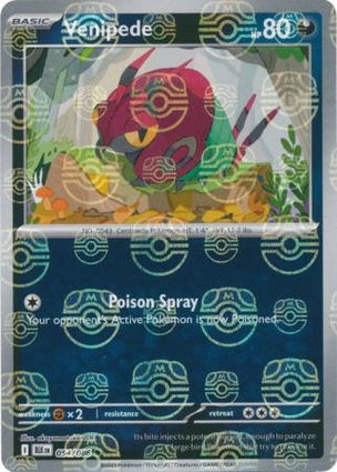 Venipede Master Ball Holo - Black Bolt