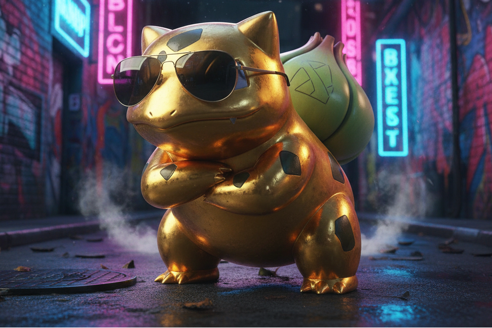 gold bulbasuar cool looking