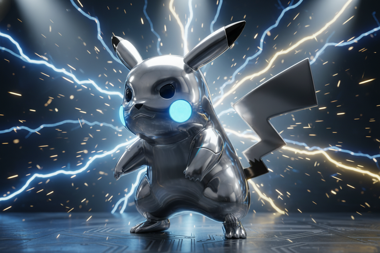 platinum pikachu cool looking