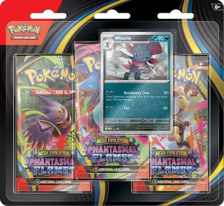 Pokemon TCG - Mega Evolution Phantasmal Flames 3 Pack Blister